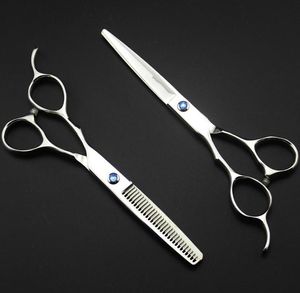 Forbici per capelli professionali Giappone 440c acciaio 6.0 5.5 pollici set mano sinistra cesoie per sfoltire taglio barbiere parrucchiere