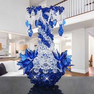 New DIY handmade Flower Vase Acrylic Pendant Bottle Decoration Bedroom Living Room Home Creative Decoration Crafts 210310
