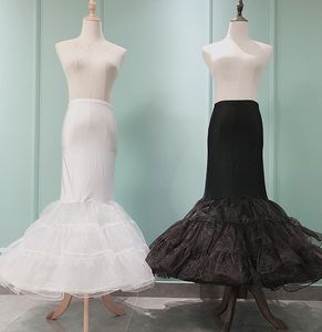 Likra Tül Beyaz Denizkızı Trompet Tarzı Gelinlik Petticoat Crinoline