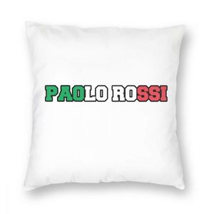 Cushion/Decorative Pillow Paolo Rossi Italy Soccer Square Case Decorative Calcio Italian Football Custom Pillowcase