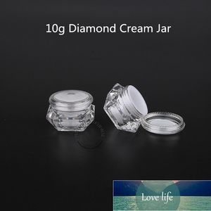 空のプラスチックダイヤモンド10gクリームジャー詰め替え可能なボトル10ml化粧品包装小さいアイポット