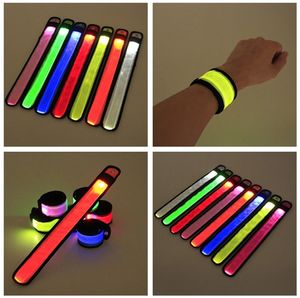 LED Gadget Profashbion Pulseira Esporte Faixas de Pulso Luz Pulseira Flash Glowng Cinta de braçadeira para o concerto de festa em Xmas Halloween