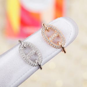 2021 Высочайшее качество Очаровательное кольцо кольца со словами и бриллиантами в серебристом розовое золото, покрытые для женщин свадебный подарок свадебные украшения имеют коробку штампов PS3384