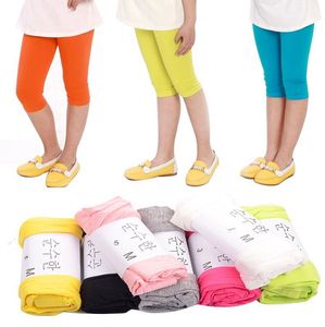 INS Kinder Mädchen Yoga Hosen Stretch Leggings Kinder Weiche Muster Yoga Hosen Knöchel Länge Mädchen Sicherheits Hosen Baby Kurze Strumpfhosen KKA8342