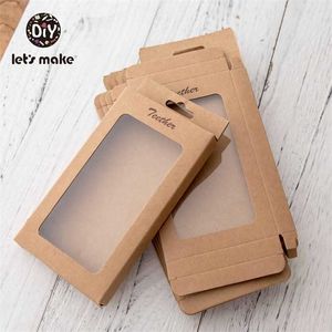 Let's Make 20pcs Baby Gift/Merchandise/Packing Box Kraft Paper Wedding Wrapping Jewelry Supply Nursuing Accessories Teether 211106