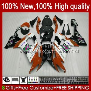 Motorcycle Body For KAWASAKI NINJA ZX 10R ZX10 10 R 1000 CC ZX10R 08 09 10 Bodywork 56No.183 ZX1000 C 1000CC ZX-10R 2008 2009 2010 Orange BLK ZX1000C 2008-2010 Fairing