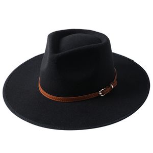 İngiliz Tarzı kadın şapka 8.5 cm Geniş Brim Fedora Şapka Erkekler Için Kış Panama Caz Kilisesi Sombrero Hombre