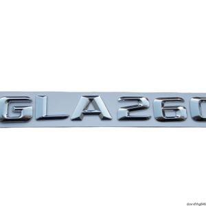 Chrome 3D ABS Plastic Car Trunk Rear Letters Badge Emblem Decal Sticker for Mercedes Benz GLA Class GLA260