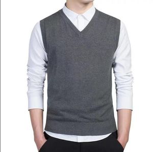 Mens Tröjor Vest Knits Ärmlös Bokstäver Budge Broderi Fashion Unisex Hoodies Pullover Sweatshirt Men Toppar Sticka Kläder Asiatisk Storlek