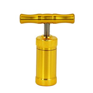 Zinc Alloy T Handle Pollen Press Tool 25MM Heavy Duty Durable Metal Cylinder Herb For Grinders or Silicone Smoking Pipes Accessories