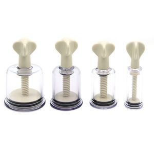 Items Massage 4 Pcs Vacuum Breast Nipple Cupping Cans Rotating Handle Suction Device Pump Breast Stimulator Enlarge Cupping Sex Toy For