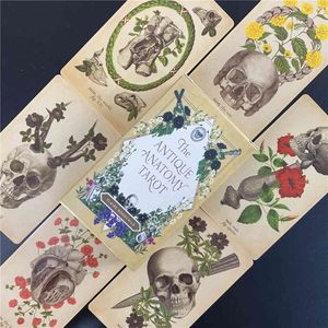 The Antique Anatomy Tarot Cards Versione inglese Mazzo di carte classico Oracle Divination Giochi da tavolo Riproduzione di PDF love DP4B