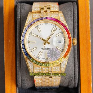 eternity Jewelry Watches RFF Latest products 41MM 126334 126233 126333 Rainbow Diamonds Bezel Silver Dial 3135 Automatic Iced Out Mens Watch 904L Steel Diamond Case