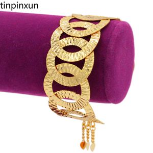 Pinxun Nova pulseira de manguito para mulheres ouro cor de casamento jóias Africano Médio Oriente Árabe Dubai Bangles Mom presentes q0720