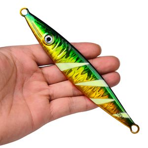 DHL Transport 5 color 13.5cm 200g sinking metal lures The slow cranking iron plate lead fish, boat sea fishing luminous lure iron plates