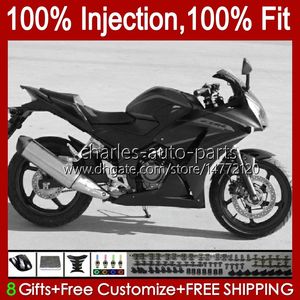 Corpo OEM per HONDA CBR 250R CBR250 250 R CC 11-15 Kit 58No.128 MC41 CBR-250 Nero opaco CBR250R 250CC 2011 2012 2013 2014 2015 CBR-250R 11 12 13 14 15 Carenatura per stampi ad iniezione