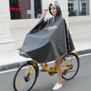 高品質メンズレディースサイクリング自転車バイクレインコートケープポンチョフード付き防風コートモビリティスクーターカバー211025