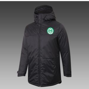 Mens FC Groningen Down Winter Outdoor Leisure Sports Coat Outerwear Parkas Team Emblem Customized