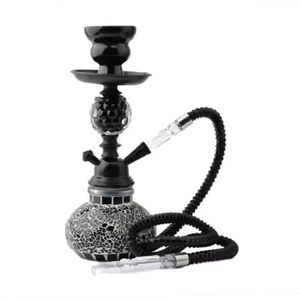 Cam Nargile Set Su Borusu Bong 27 cm Shisha Bar Soğuk Kök Nargile Vazo Sigara İçme Smok Aksesuarları Bongs Brülörler