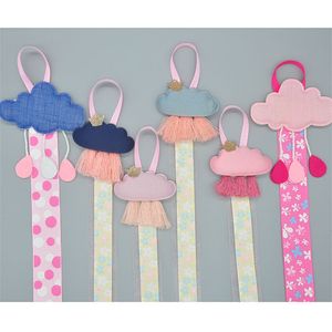 Hair Clouds Holder Clip per capelli lunghi Organizzatore Nastro largo in grosgrain Cintura portaoggetti Stampa per ragazze / Accessori per bambini 452 Y2