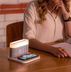 Desk & Table Clocks Smart Electronic Clock Alarm Hours Wireless Multiple Funtion Fast Phone Charger Small Night Light