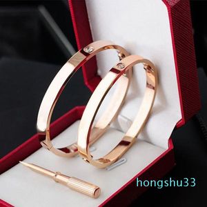 All'ingrosso-Classici Gioielli di moda Bracciale in oro rosa 316L in acciaio inossidabile placcato oro 18 carati Bracciale con ciondolo Bracciale da donna e da uomo