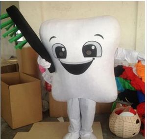Advertising Props White Tooth Mascot Costume Halloween Christmas Fancy Party Cartoon Character Outfit Suit Adult Women Men Dress Carnival Unisex Adults