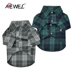 Wholesale funny buttons for sale - Group buy Dog Apparel ADEWEL Autumn And Winter Funny Lattice Plus Size Clothes Ropa Para Perro Lapel Buttons Loose Dogs Shirt Honden Kleding XL