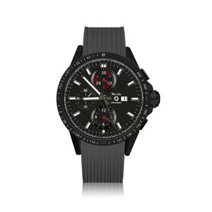 Orologio meccanico automatico di lusso da uomo REQUIN Carrera 1887 Cassa in acciaio inossidabile bianco argento Calendario Quadrante nero completamente funzionante Tag 45MM Cinturino in caucciù di marca