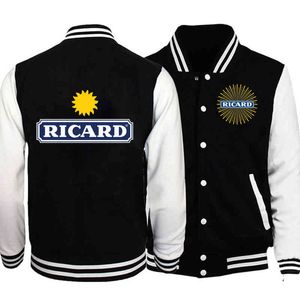 Ricard Jacket Baseball Clothes Women's Sportswear Casual Sweatshirts Men's Harajuku Uniform Hiphop Street New