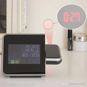Zegarek czasu Projektor Wielofunkcyjne cyfrowe budziki Kolorowy ekran Wyświetlacz zegara na biurko Pogoda Kalendarz Czas Projektor XVT0235