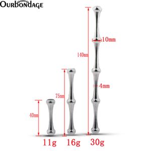 Sex Adult toy Ourbondage 3 Size Stainless Steel Bamboo Shape Chastity Penis Sounds Urethral Insert Dilator Sounding Toy For Men 1123