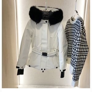 Yilu Fox Fur Ski Suit Big Goose 90 White Down Jacket Kvinna 2021 Ny stil