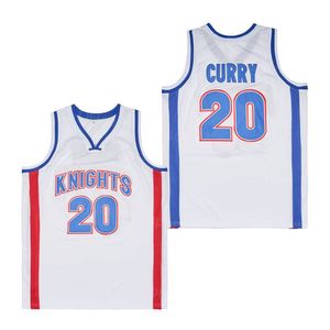 Uomini basket cavalieri film 20 curry jersey hiphop colore blu nero bianco squadra uniforme uniforme traspirante puro cotone puro hip hop sport tutto cucitura buona qualità