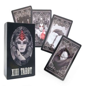 XIII 어두운 타라 궤도 카드 영어 버전 기반 갑판 재생 장난감 분리 포춘 보드 게임 점성술