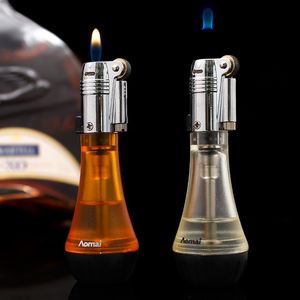 Floating Flame Lighter Creative Ghost Fire Magic Lighter Refillable Butane Nylon Visible Gas Window Creative Halloween Gift for Friends