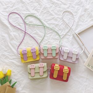 Borse a tracolla per neonate color caramello Ragazzi adorabili regalo per bambini Borse portamonete piccole Borse a tracolla quadrate per bambini in pelle PU