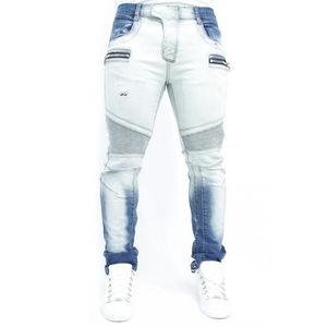 Mężczyźni Dżinsy Proste Zipper Biker Jean Spodnie Wysokiej Pięci Wiosna Jesień Streetwear Męski Desiger Wasted Jean Spodnie Spodnie 211120