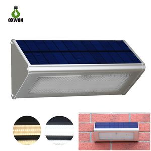 Solar Powered Garden Light 48led 1000lm Utomhusvägglampa 4500mAh Aluminium Shell Säkerhetsljus med 4working-läge