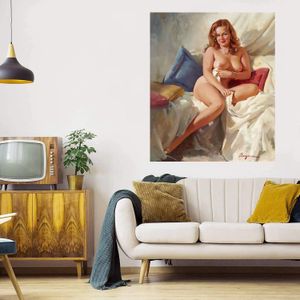 裸の女の子の大きな油絵キャンバスの家の装飾手芸 HDプリント壁アート写真のカスタマイズは許容できる21063025
