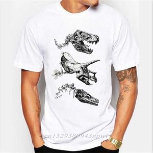 Jurassic Bloom Design Camisetas Homens Harajuku Homens Tops Masculino Cool Dinossauro Imprimir Tshirt Tops Hipster Tops Manga Curta 210629