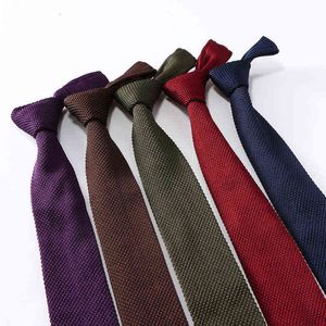 Wholesale flat ties resale online - Tie Men s Solid Color Knitted Flat Banquet Performance Casual Tie Shengzhou