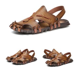 Homens de Verão Flip Flops Pu Couro Designer Chinelos Masculinos Flats Sandálias Outdoor Borracha Thong Sapatos de Praia