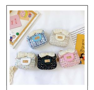 Children New Princess Messenger Pearl Bow Girl Baby Shoulder Small Square Bag Fashion Trend Kids Gift Backpacks