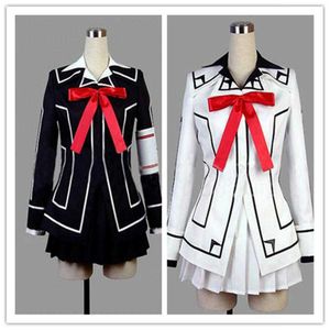 Wampir Knight Cosplay Costume Yuki lub Black Womens Cross White Dress Uniform Y0903