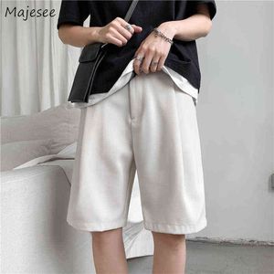 Casual Shorts Men Solid Simple Korean Style Summer New Fashion Design Pockets Teens All-match Popular Retro Handsome Knee-length G220223