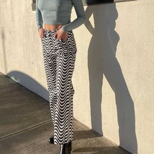 JMPRS Ripple Drukuj Kobiety Dżinsy Lato Wysoka Talia Szerokie Noga Denim Spodnie Luźne Streetwear Proste Dowary Duszne Spodnie 2021 q0801