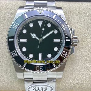 Часы Eternitity Clean V4 114060 Последняя версия 3135 CF3135 Автоматическая механическая керамическая BEZEL SS + 904L Стальной браслет черный циферблат (нет даты) Мужские часы 116610