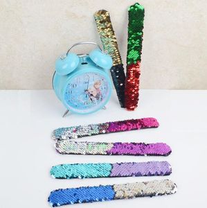 Meerjungfrau-Pailletten-Armband, flexibles Pailletten-Slap-Snap-Armband, glitzernde Armbänder für Kinder, Jungen und Mädchen, Schmuck, Geschenk, Partygeschenk