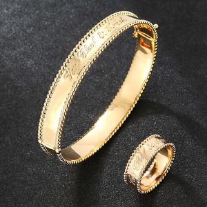 Cibo lyx med fantastisk armband ring kostym koppar inlay zircon temperament bokstäver mr fungerar rollen av armband Q0719